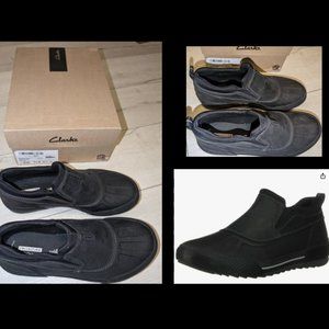 Clarks Black Rain & Snow Boots with Slip-On Design